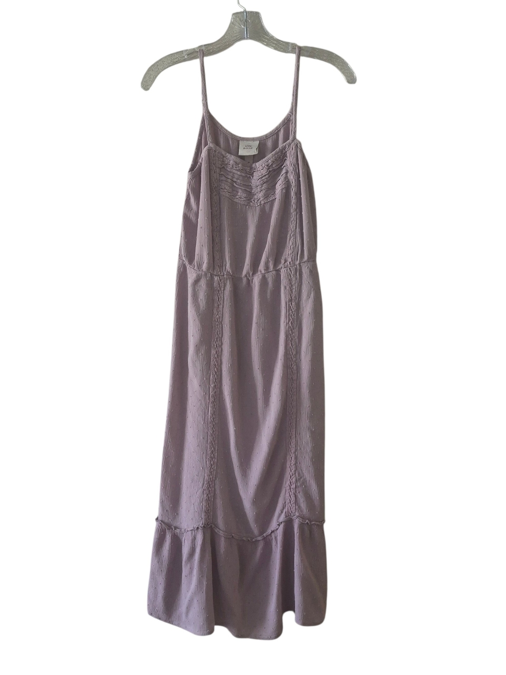 ​Knox Rose Midi Dress Women M Mauve Swiss Dot Boho Summer Casual